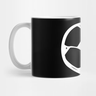 Soccer Ball Doodle Black Mug